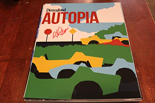 Bob Gurr Signed Disney Autopia Poster 8x10