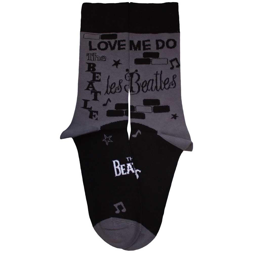 Rock Off Officially Licensed Products Men's Grey The Beatles Cavern Ankle Socks One Size