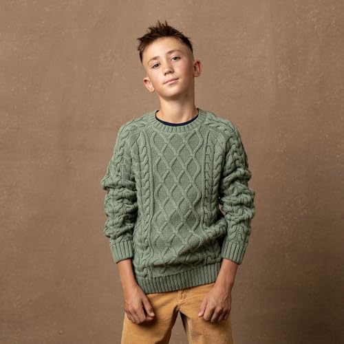 Image of Hope & Henry Boys' Long Sleeve Crew Neck Pullover Sweater