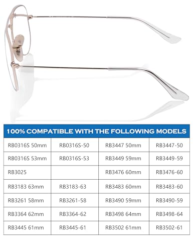 Image of 4 Pairs Replacement Nosepieces Nose Pads for Ray-Ban Aviator RB3025 RB3026 RB3044 RB3261 RB3483 Clubmaster RB3016 Sunglass