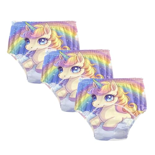 Coikll Cute Horse with Cloud Toddler Training Underwear Waterproof Baby Pee Pants -5T