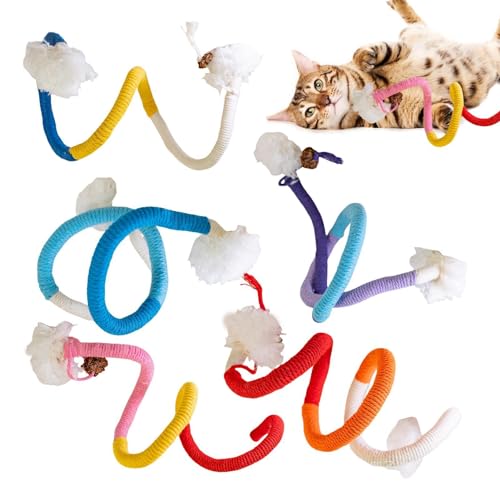Juguetes para gatos | Juguetes para mascotas para dentición | Juguetes de cuerda lindos para gatos de interior, juguetes para masticar para refrescar el aliento, dentición, ejercicio