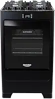 Fogão 4 Bocas Preto com Mesa de Vidro e Timer Digital Dako Supreme Black Glass Bivolt