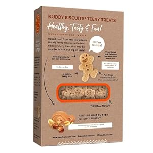 Buddy Biscuits 8 ozBox of Teeny Crunchy Canine Treats Made with Pure Peanut Butter