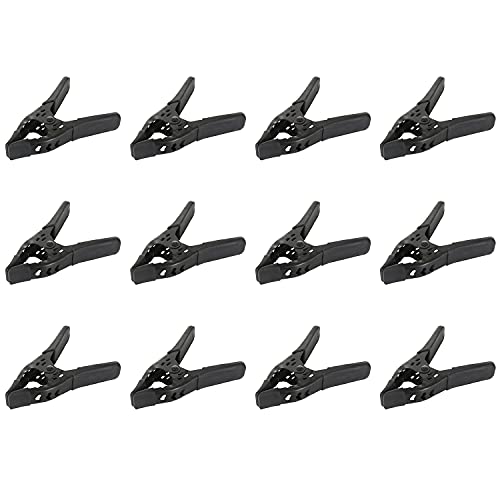 Image of Lot of 12-6 inch inch Spring Clamp Large Super Heavy Duty Spring Metal All Black - 2.5 inch Jaw opening