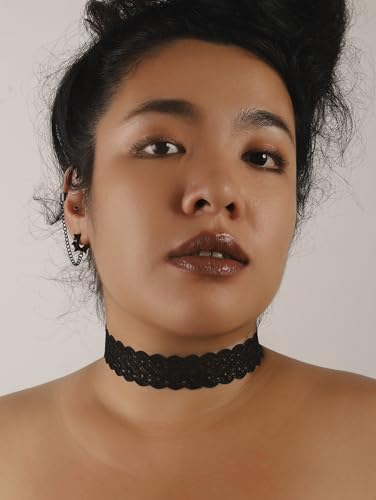 Sacina Gothic Black Velvet Victorian Choker Necklace, Gothic Goth Choker, Vintage Necklace, Christmas Jewelry Gifts for Women4