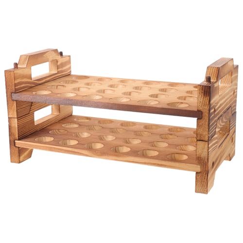 Soporte para Huevos de Codorniz de Madera para un Almacenamiento Ordenado en el Refrigerador