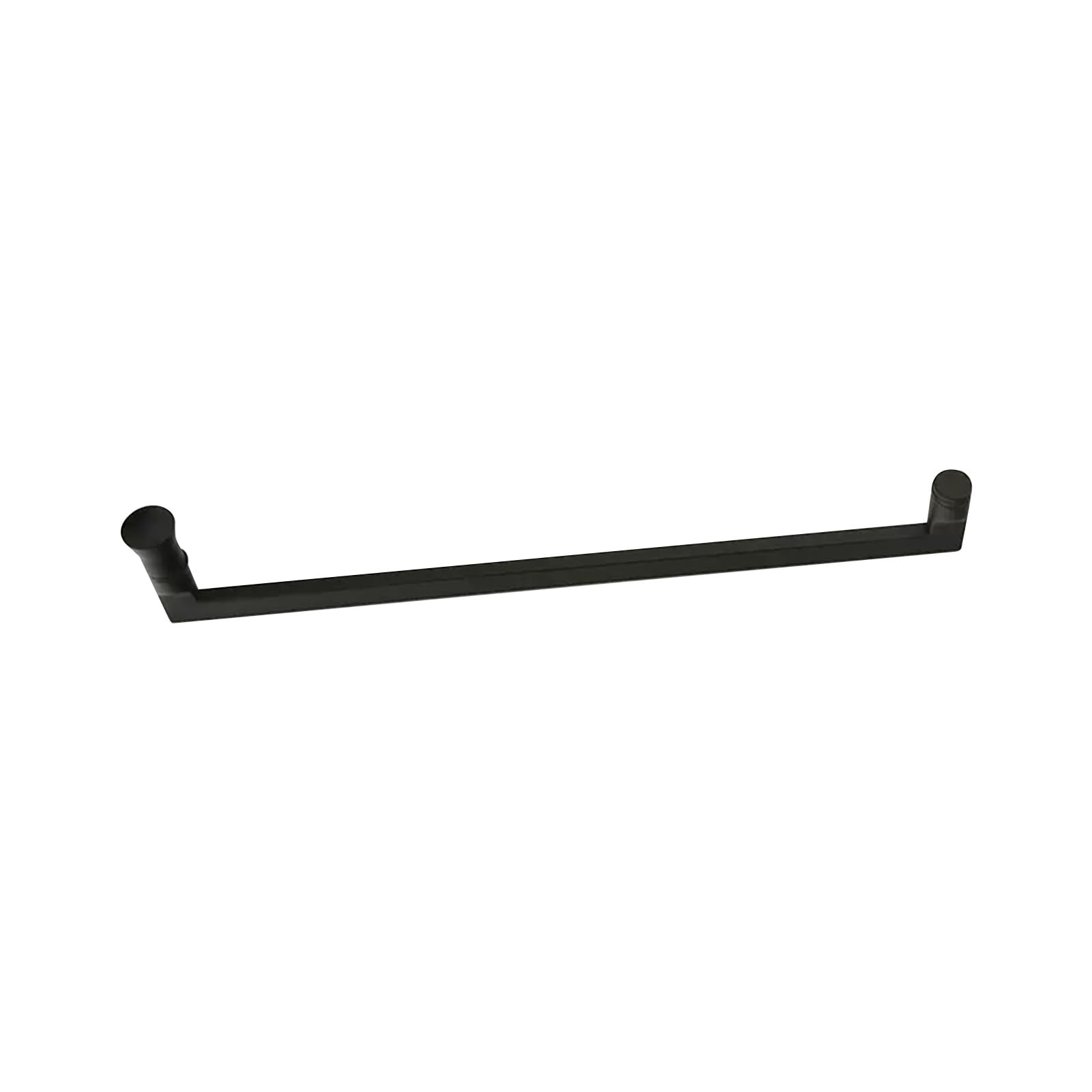 Barre porte-serviettes en métal et poignée inox pour porte vitrée de douche