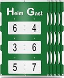 achilles Tennis Spielstand Anzeigetafel L, Spielstandanzeige, professionelle Tennistafel, Indoor-Outdoor, 60x90cm, 5 Stück