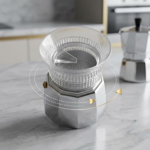 Image of Supvox Powder Ring Distributor for Moka Pot Coffee, 3 Inch, 4-6 Cup