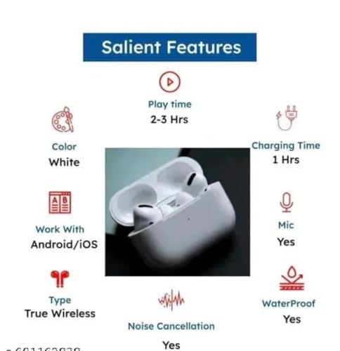 Image of Bluetooth Ear Buds with Fast Pairing Portable Charging Case Noise Isolation Mic for Calling Music Gaming (Design 257)