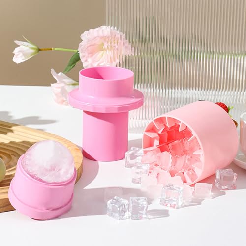 Silicona molde para cubos y esferas de hielo grande miniatura 2