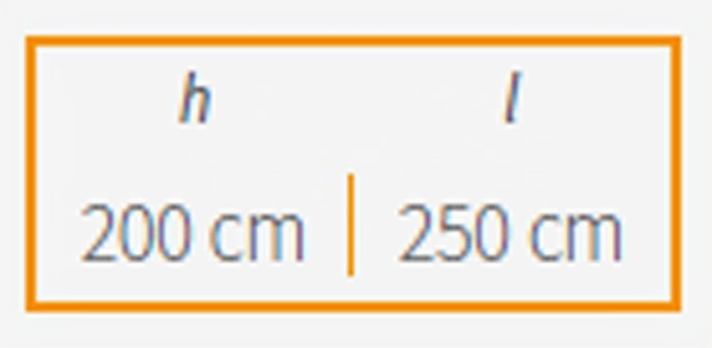 Linea Garden Friend T1372011/E, Tenda Barra Quadra profondità 200 cm, Lunghezza 250 cm, Rosso
