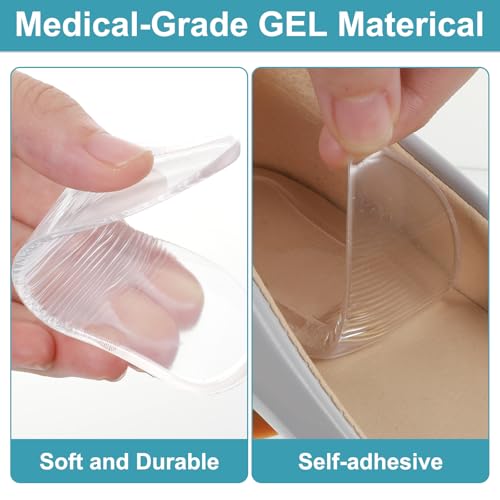 5 pares de plantillas de silicona para talón medial y lateral miniatura 4