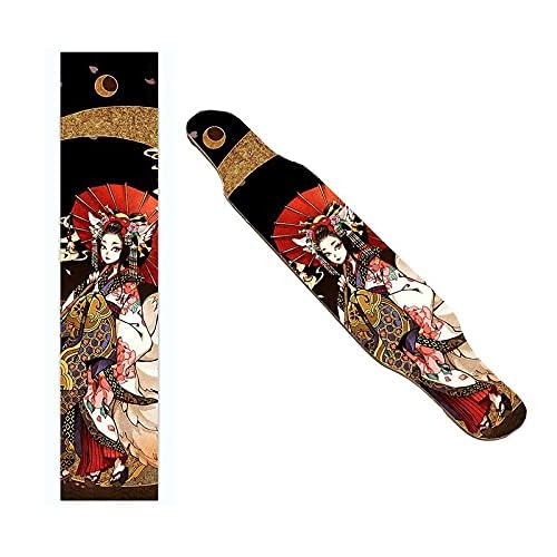 Sport Outdoor Skateboard Longboard Cruiser Board Waterproof Diamond Griptape Sheet Sticker Sand Paper (Kimono, 47inch9inch) 47inch*9inch Kimono image 2 of 5 B07T3J9DVB