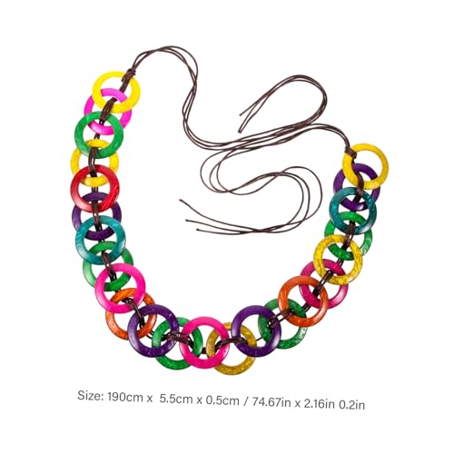 VOSAREA Multi Colored Braided Rope Belt for Women Lightweight Tie Back Waist Cinch Elegant Decorative Accessory for Dresses and Skirts Durable and Fade Resistant Fashion Waistband2