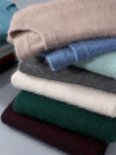 Fall Winter Men Jumper Mink Cashmere Sweater Men's Casual O-Neck Knitwear Pullover Loose Tops3