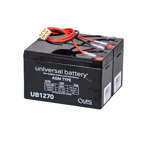 AlveyTech 24 Volt Battery Pack (7 Ah, Versions 8-12) - for The Razor E200/E225, Set of Two 12V 7A Replacement Batteries for Electric Power Mini Dirt Scooter, Scooters, Rechargeable SLA AGM