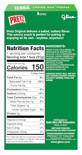 Pretz Biscuit Stick, Lightly Salted, 1.09 Ounce (Pack of 10)