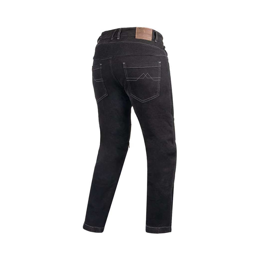 Cramster Velocity Motorcycle Jeans | Impact Protection | Abrasion Resistance | Classic 5-Pocket Design - Black, 3XL - Image 2 thumbnail