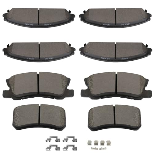 Image of SCITOO D1058 D868 Front Semi-Metal Rear Ceramic Brake Pad Sets | 2013-2014 For Chrysler For 200,2008-2009 For Dodge For Caliber