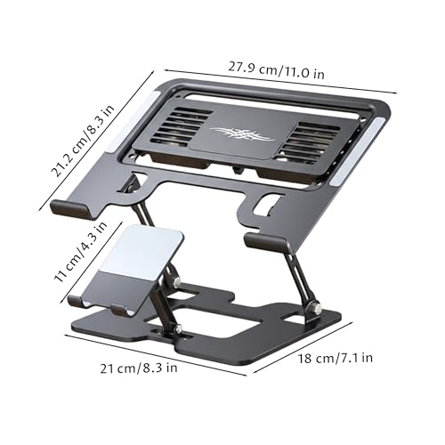 Base para laptop 11.81 pulg con ventilador y luces RGB miniatura 5