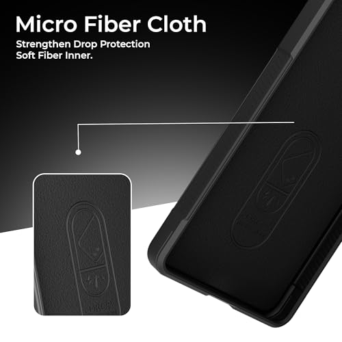 Image of A rtistque Liquid Silicone Stripes Back Cover Case for Google Pixel 7A | with Camera Protection | with Inner Fabric | Anti Slip Grip | AirBag Case - Black