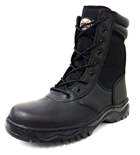 Men's Tactical Boots Black Side Zipper 8" Combat Military Swat Work Shoes3