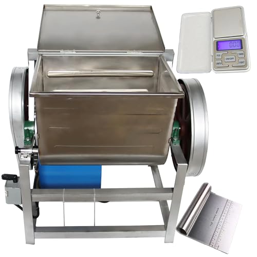 HQHAOTWU Dough Mixer Electric Food Mixer Commercial Dough Blender Machine Dough Mixing Machine With Kneading Capacity of 25kg(55 lbs) Flour Mixing Machine 110V with Dough Knife
