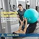 ProBody Pilates Ball-Gymnastikball, Yoga-Ballstuhl, Stabilitätsballstuhl in Mehreren Größen, Geburtsball in Fitnessstudioqualität für Schwangerschaft, Training und Physiotherapieball (Aqua, 65 cm)
