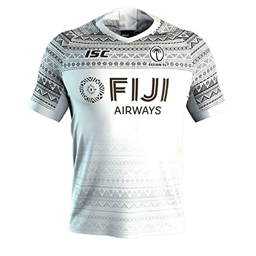 SJYMKYC Maillot De Rugby, 2020 Fiji 7S Version Sport T-Shirt Respirant À Manches Courtes Cover