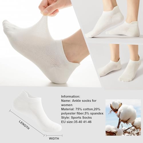 J-BOX Ankle Socks for Women 10 Pairs, Women's Thin Athletic Socks With Tab, Breathable Low Cut Moisture Socks for Summer3