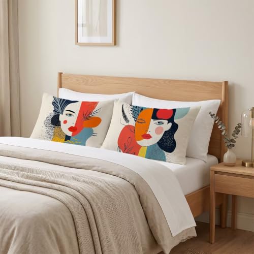Taie oreiller 40x80 abstrait avec impression recto verso durable - 5