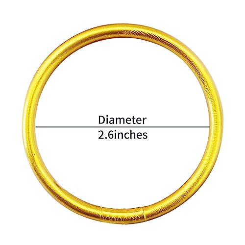 Glitter Jelly Bangle Bracelet Set - Gold Powder Lining Fashion Jewelry - Lightweight Cute Bracelets for Women4