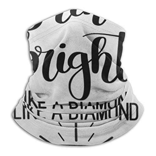 Preisvergleich Produktbild LREFON Staubdicht Bandana Balaclava Zitat Shine Bright Like Diamond Schriftzug Inspirational Lifestyle Word Waschbar Schal