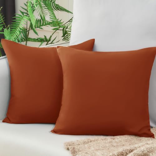 Vielit Sofa Kissenbezug 40x40 Orange 2er Set Mikrofaser Kissenbezüge 40x40...