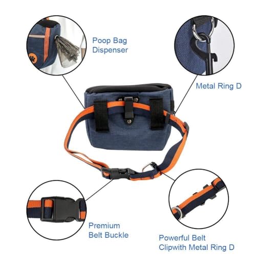 Bolsa de entrenamiento para perros con cinturón ajustable para paseos cómodos 8