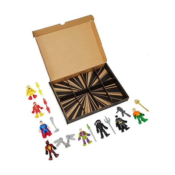 Imaginext DC Super Friends Batman Figure Set Super-Hero Showdown With Superman Aquaman The Flash & Super Villains For Ages 3+ Years - Image 4