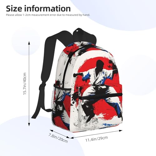 Travel Backpack for Women Men Carry On Backpack Taekwondo Design Laptop Bag Lightweight Casual Daypack2