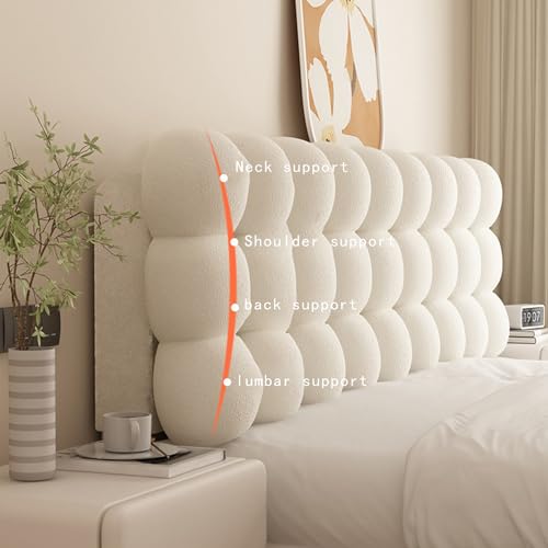 Headboard Pillow Upholstered Wall Panels,Wall Mounted Headboard,Support Bolster Cushion,for Sitting in Bed Reading and Resting Bedroom Living Room