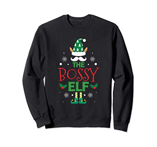 Il Bossy Elf Merry Christmas Advent Family Matching Funny Felpa