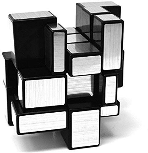 Image of MoYu Rubik Cube Puzzle Toy Game 3D Speed Cube, Stickerless Kids Puzzle Cube, Smooth Turning ABS Brain Teaser Toy for Kids and Adults (Silver Mirror)