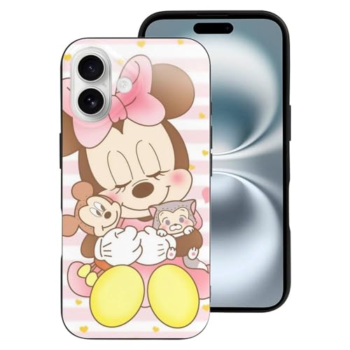 �~�b�L�[�}�E�X iPhone16�Ή��P�[�X �ϏՌ� TPU ���^ �A�C�t�H��16�J�o�[ �y�� ���菝�h�~ �X�}�z�P�[�X �l�C �L�����N�^�[ Case