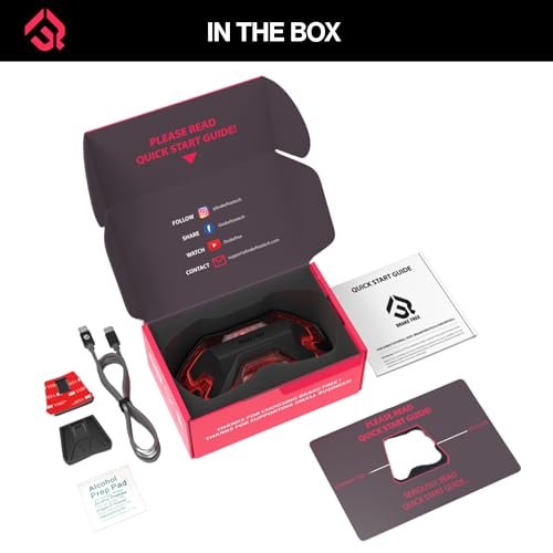 Brake Free Helmet Light - Smart Wireless Motorcycle Lights- Weatherproof LED Motorcycle Helmet Light - Lightweight & Aerodynamic Design - Smart Brake Detection - Single Button Operation - Black