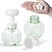 FORMIZON 2 Bottiglie Dispenser di Sapone Schiumogeno Fiore Schiuma Flacone Schiumogeno Flaconi Vuoti a Pompa Pompe liquido in Schiumadi Sapone Lozione Schiuma Riutilizzabili Bagno da Viaggio (Verde)