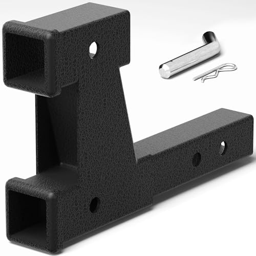 FVLEY Dual Hitch Receiver 2 Inch Heavy Duty Double Hitch Receiver for 2 Receiver 3500 Lbs Capacity with Hitch Pins