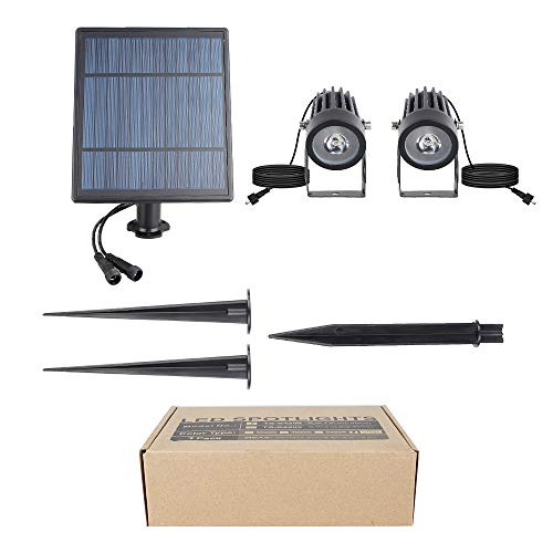 CORESLUX Gartenleuchten Solar, 2 Stück Solarstrahler Solarlampen für garten, Led Gartenbeleuchtung IP65 Wasserdicht, Solarstrahler für Außen 2 Helligkeitsmodi Bäume, Hof, Gartenweg(6000K)