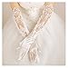 JJSNN Guanti da Sposa 45cm Nuovo Avorio Dito Lungo con Dato Nuziale da Sposa Ragazza Signora Prestazioni Partito in Pizzo Guanti (Color : Ivory)