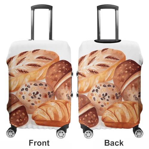 Painted Bread Printed Luggage Cover Protector, Fits 18-32 Inch Luggage3