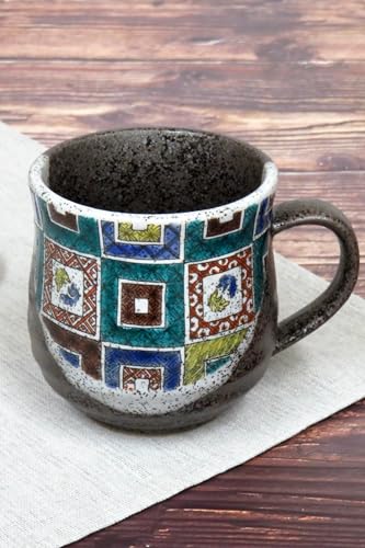 和座の蔵 おしゃれ コーヒーマグ 九谷焼 マグカップ 石畳文 陶器 高級 ブランド 食器 日本製 誕生日プレゼント 還暦祝い 古希祝い 喜寿祝い 米寿祝い ギフト
